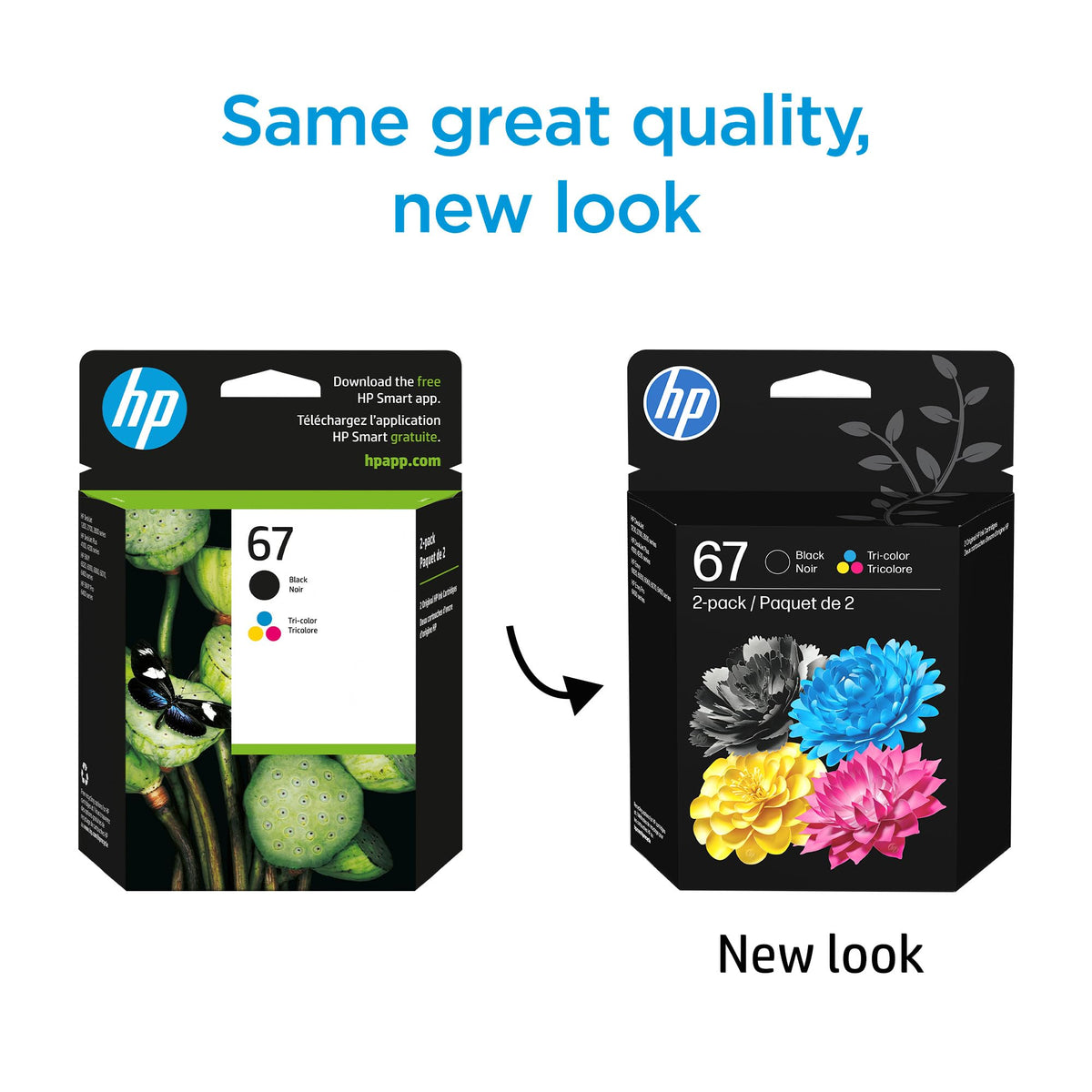 HP 67 Black/Tri-Colour Original Ink Cartridges (2 Pack), 3YP29AN