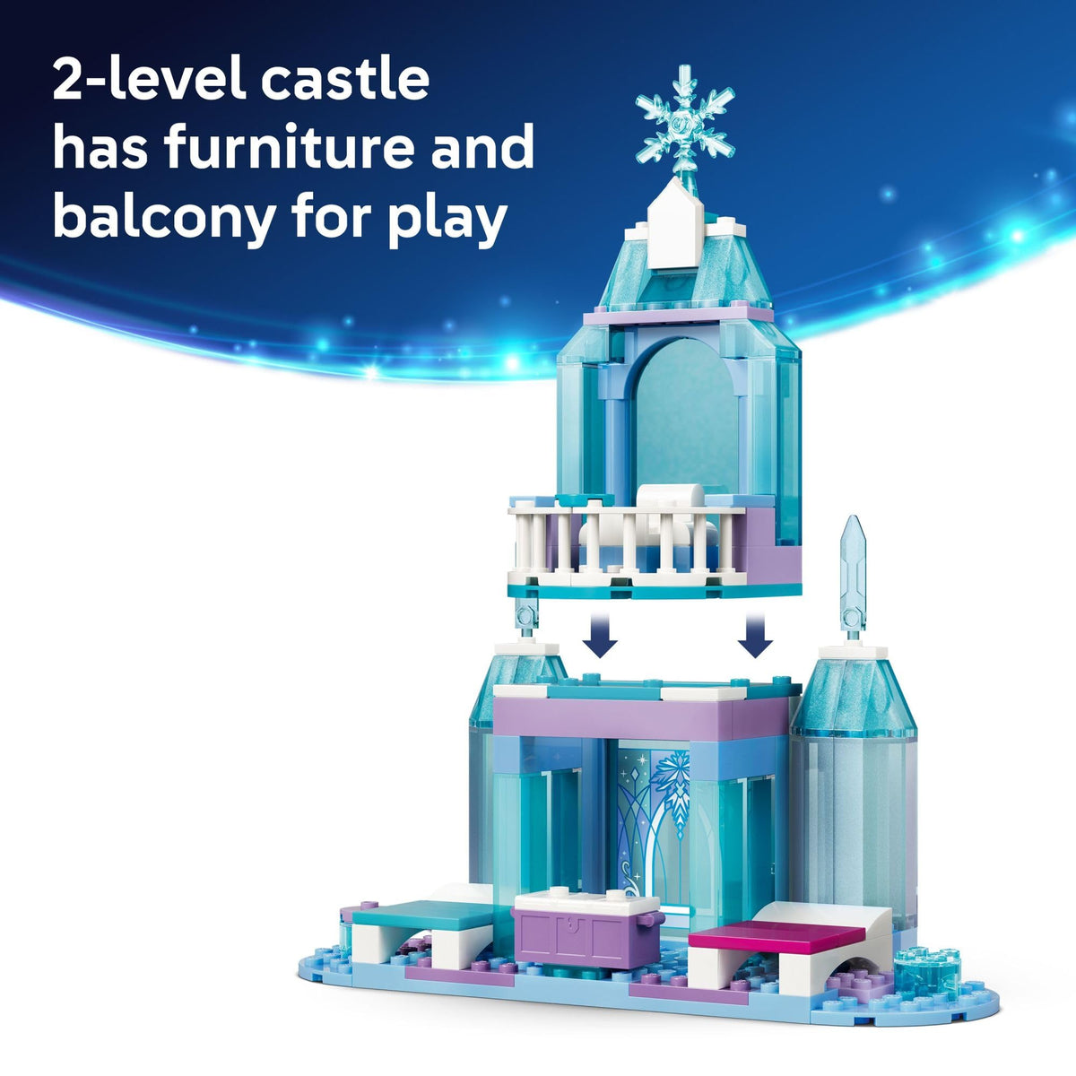 LEGO Disney Frozen Elsa's Ice Castle & Snow Ride Adventure, 43281