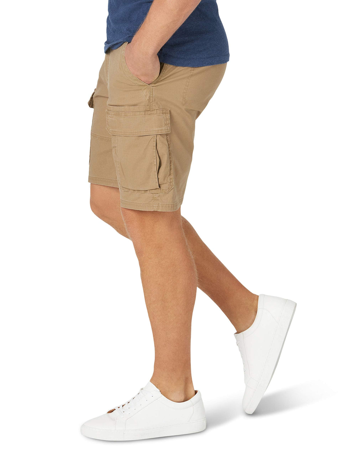 Wrangler Authentics Men's Cargo Stretch Short, Petrified Oak, 34