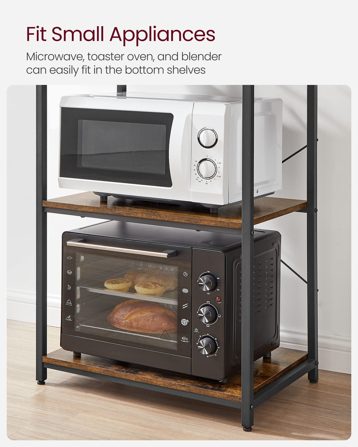 VASAGLE Coffee Bar Baker's Rack, 6-Tier, 15.7 x 23.6 x 65.7 Inches