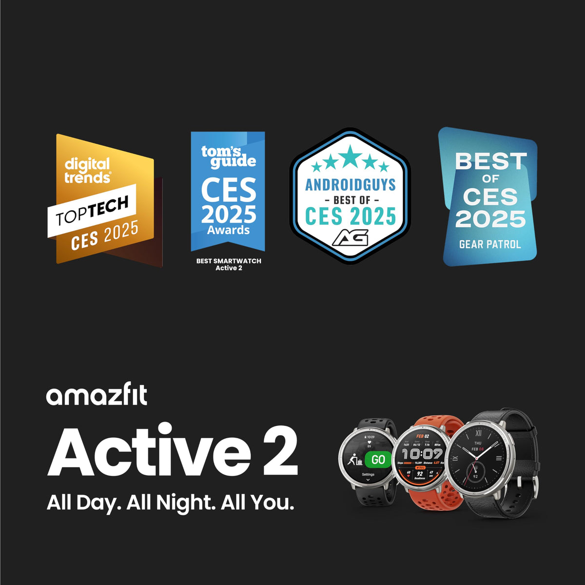 Amazfit Active 2 Smart Watch, 1.32" AMOLED, GPS