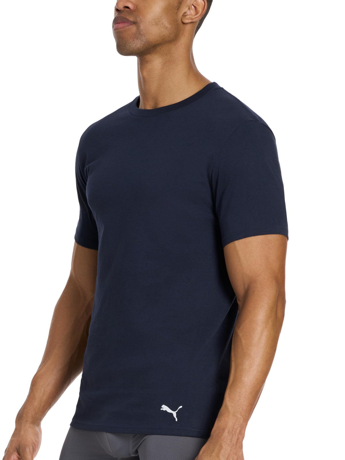 PUMA Men's Cotton Crewneck T-Shirt, Large, 4 Pack