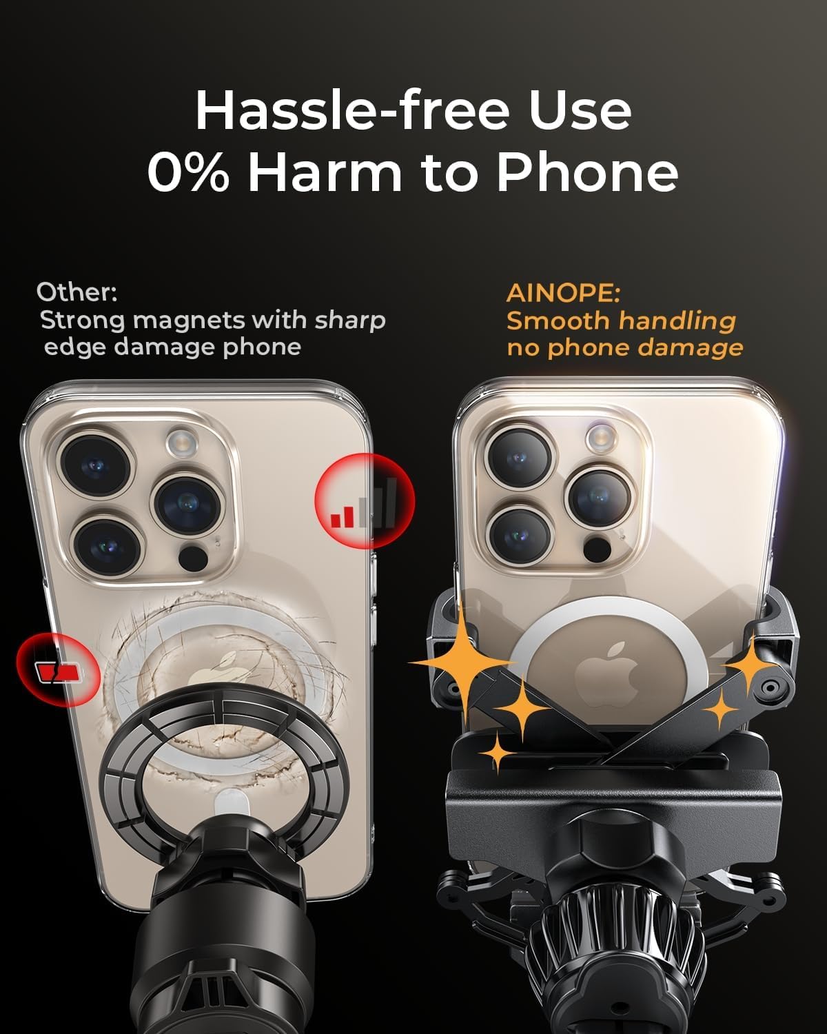 AINOPE Phone Holder for Car Vent, Auto Lock