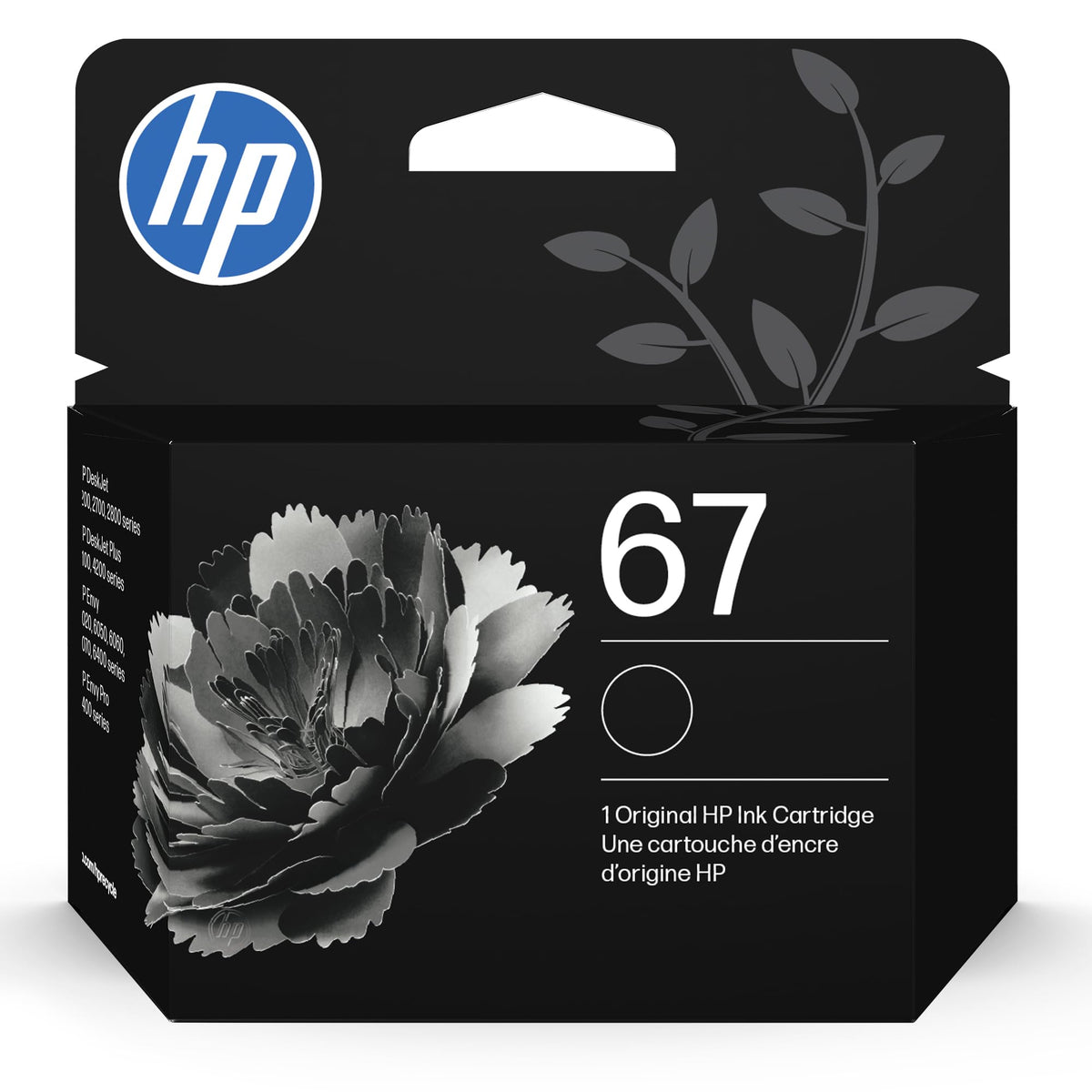 HP 67 Black Original Ink Cartridge, 3YM56AN