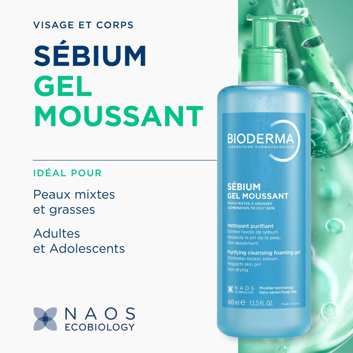 Bioderma Sébium Foaming Gel Face Cleanser Pump