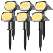 Solar Spot Lights Outdoor, Warm White, 6 Pack