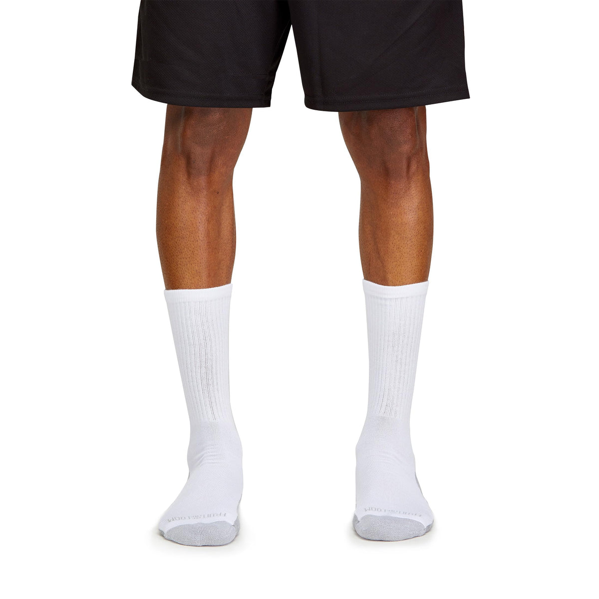 Fruit of the Loom Men's Dual Defense Crew Socks, White, Medium, 12 Pk