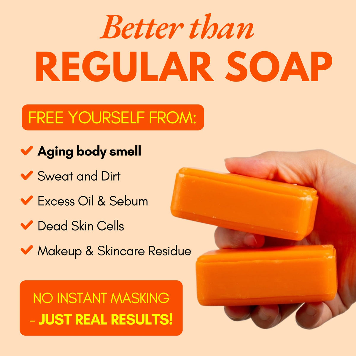 Muun Persimmon Deodorizing Soap, Pack of 3