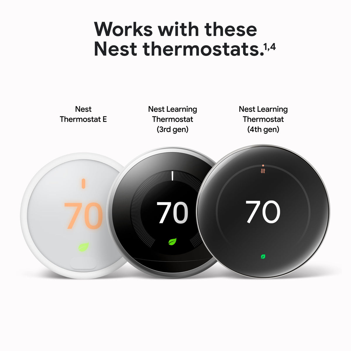 Google Nest Temperature Sensor, 2nd Gen, Porcelain, 1-Pack