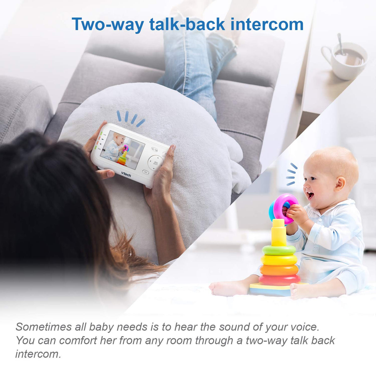VTech VM3252-2 Digital Video Baby Monitor, 2.8 Inch, 2 Cameras, White
