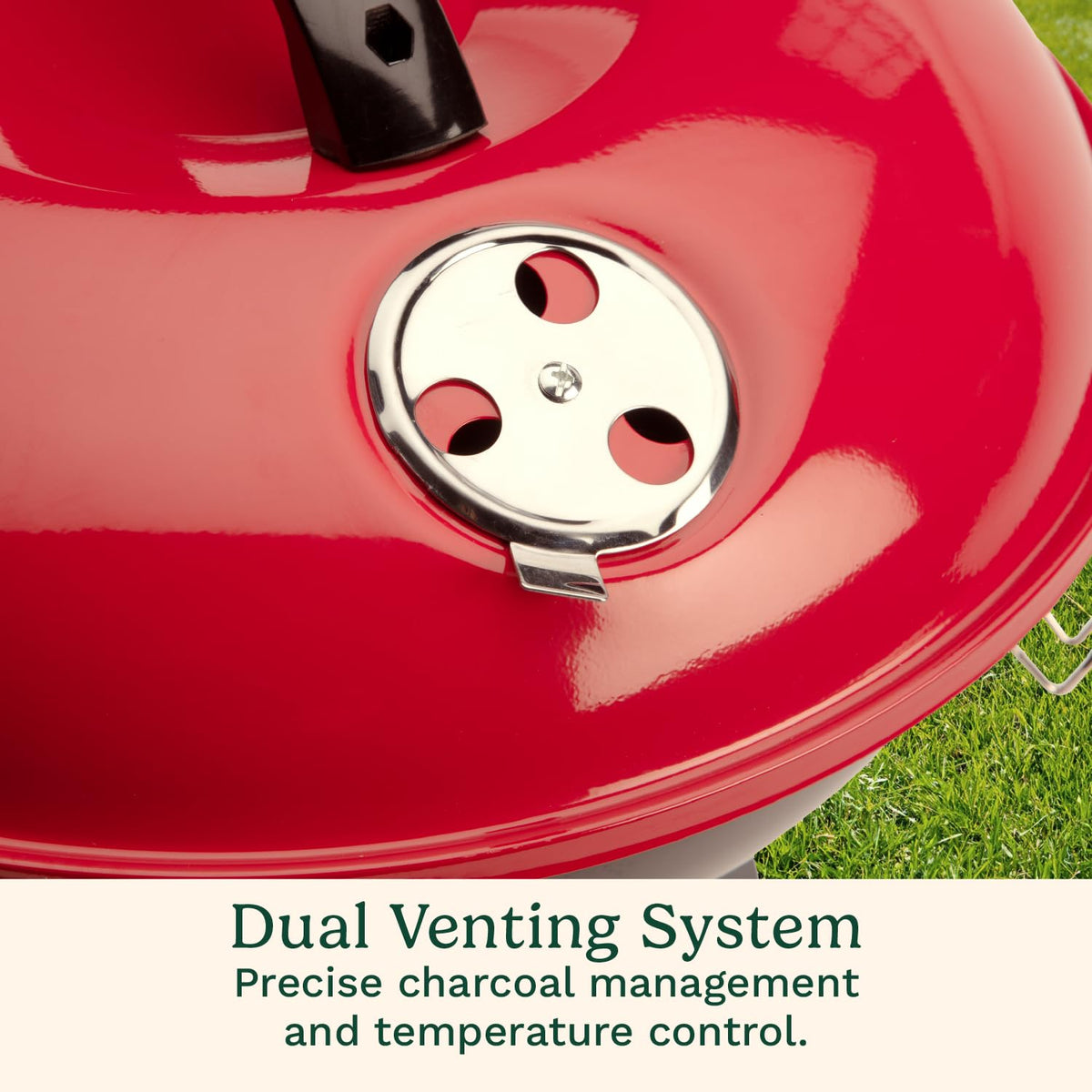 Cuisinart Outdoor Portable Charcoal Grill, 14", Red, CCG-190RBC