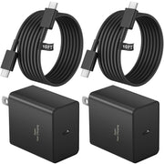 45W USB-C Fast Charger, 2 Pack with USB-C to USB-C Cable, Black