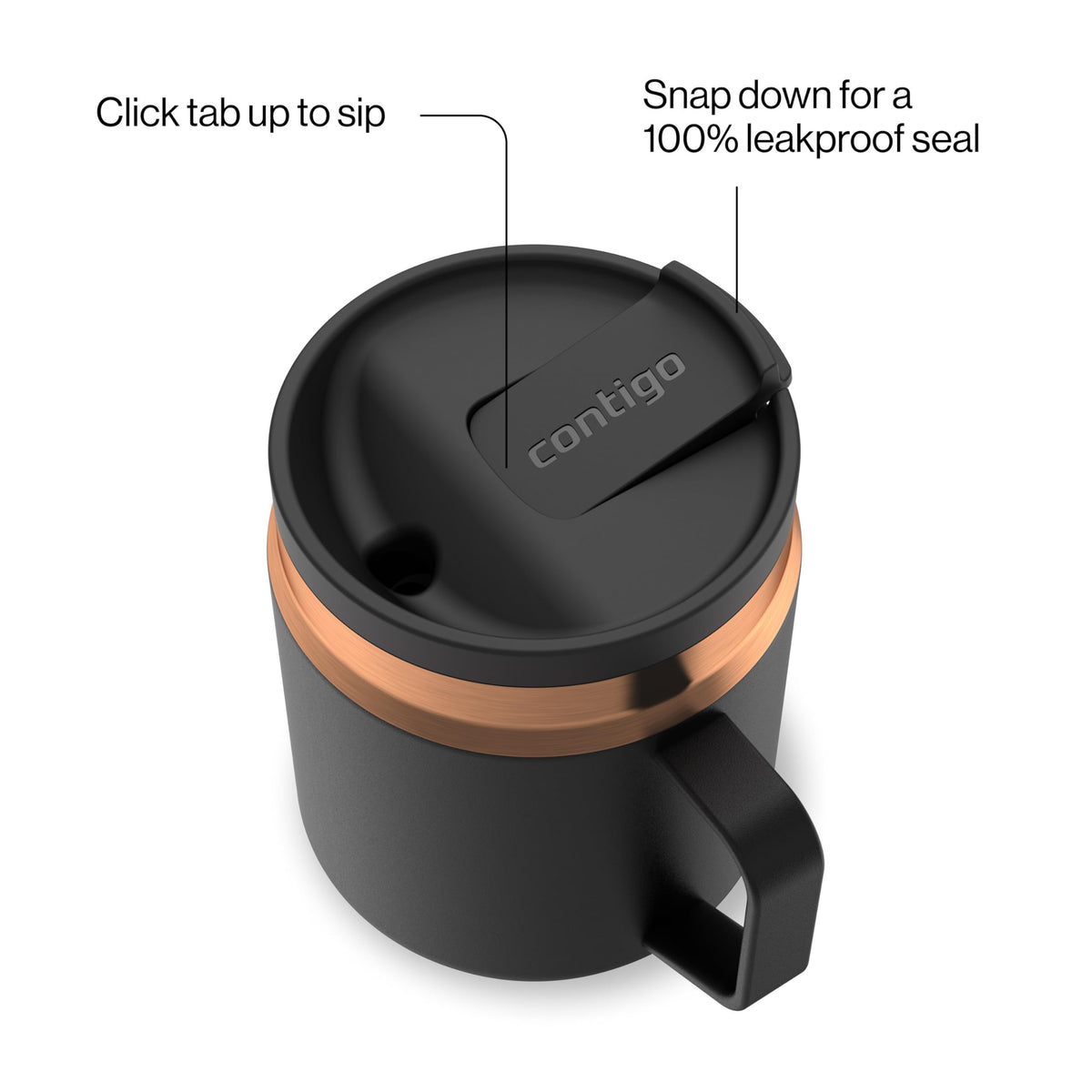 Contigo SnapSeal Vacuum-Insulated Office Mug, 14 oz