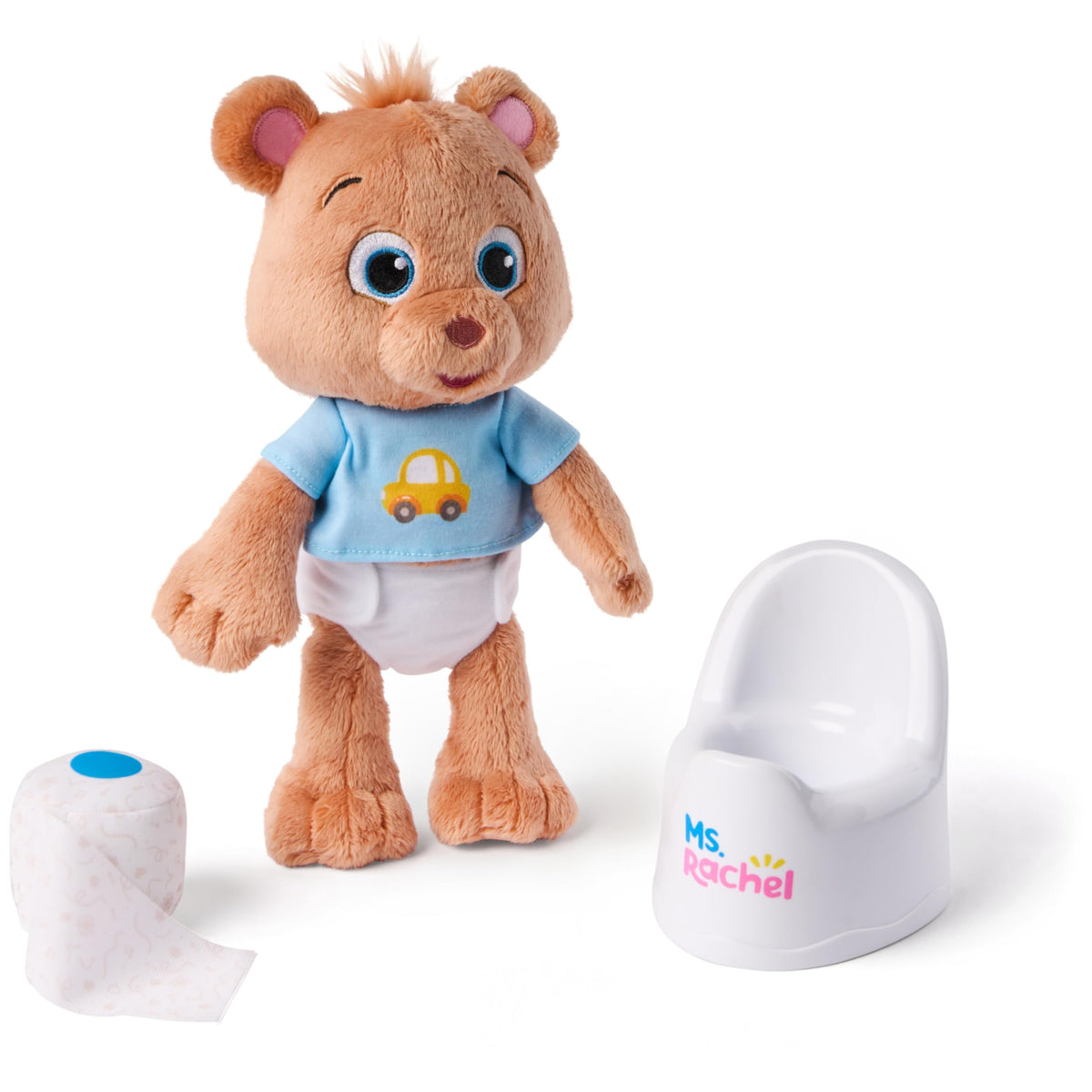 Ms. Rachel Potty Time with Bean, 11" Plush Teddy Bear with Play Toilet
