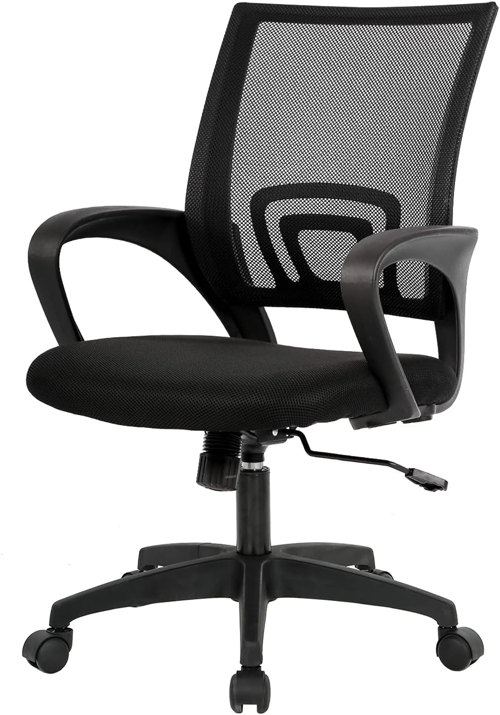 BestOffice Ergonomic Mid-Back Swivel Desk Chair, Black