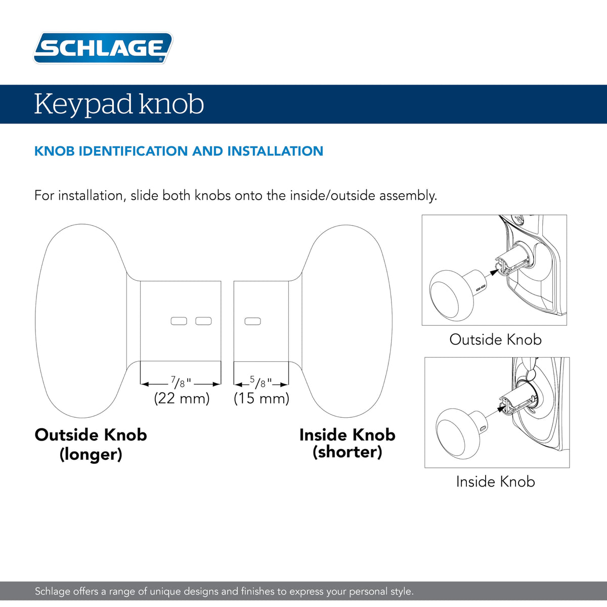 Schlage Electronic Keypad Lock, Lever Handle, Camelot, Matte Black