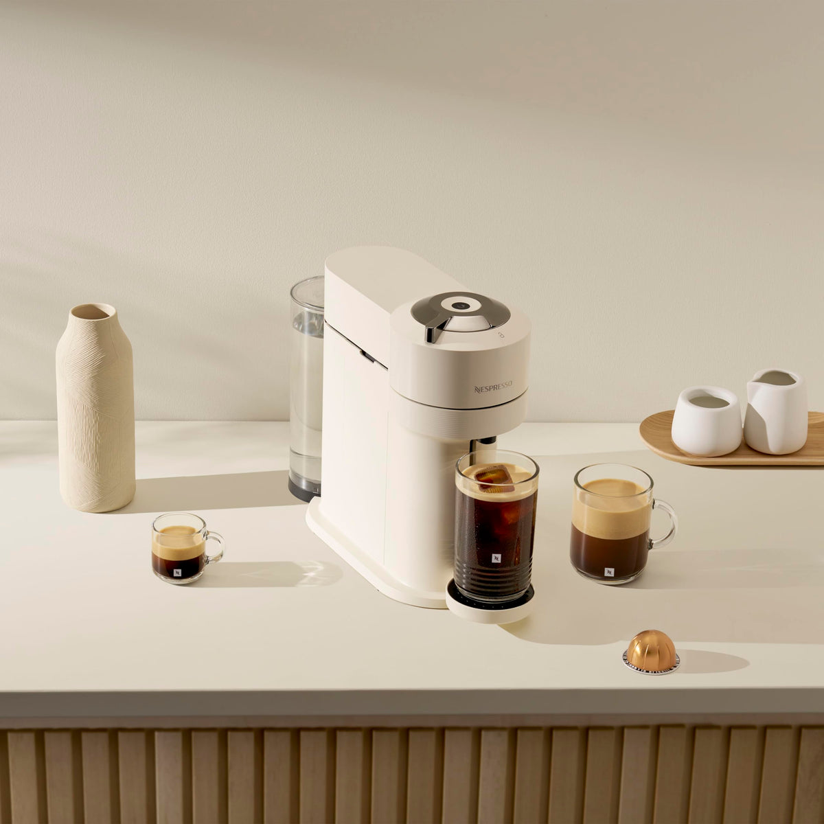 Nespresso Vertuo Next Coffee Machine by Breville, White and Chrome