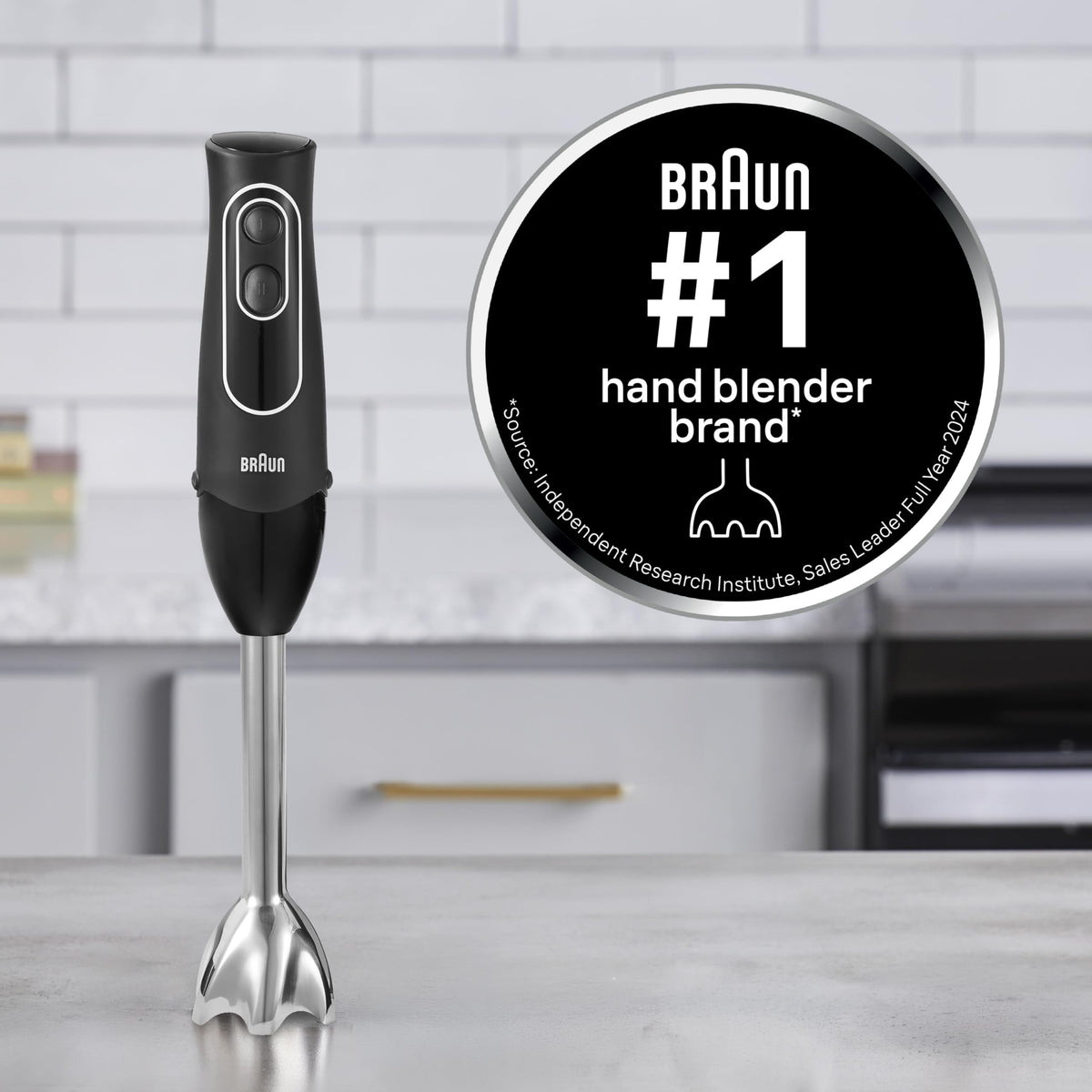 Braun MQ505 Immersion Hand Blender with Whisk and Beaker, 350W