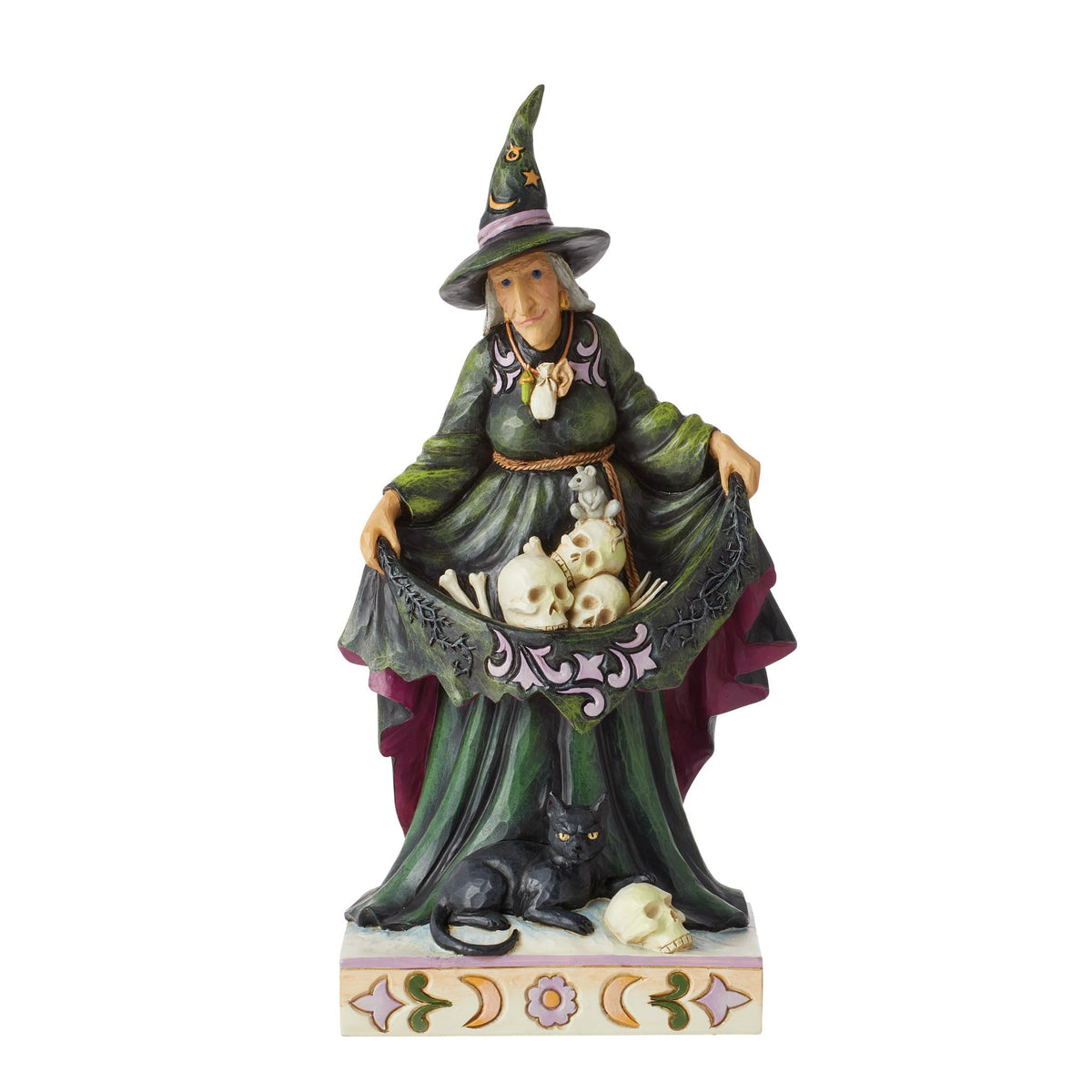 Enesco Jim Shore Heartwood Creek Scary Witch Skirt Figurine, 9.75 Inch
