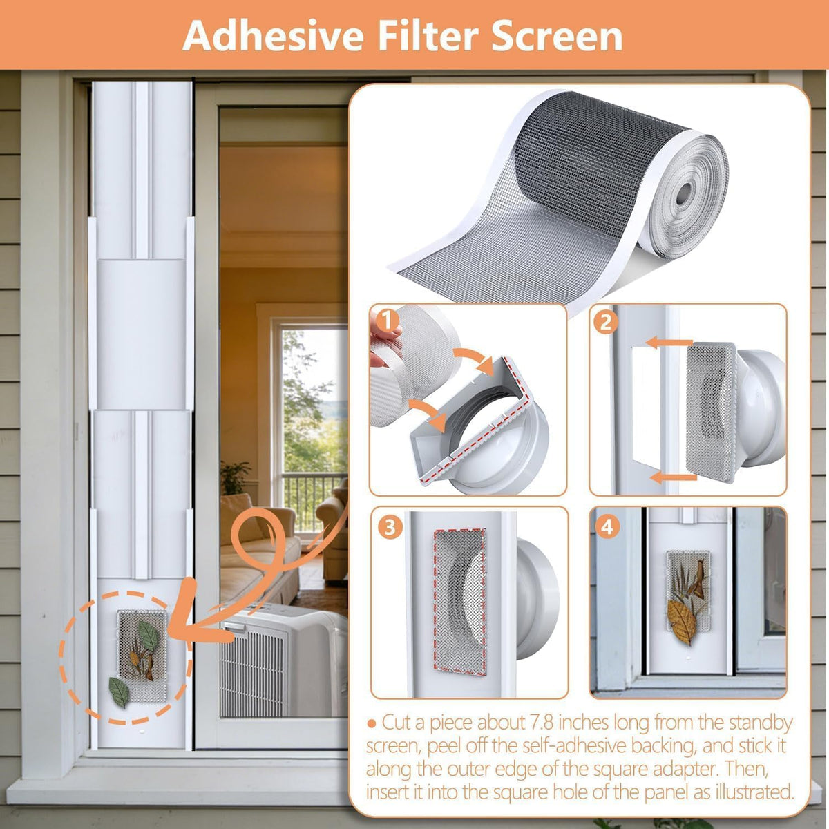 Gulrear 95"Sliding Door AC Vent Kit