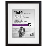 Americanflat 11x14 Picture Frame, Shatter-Resistant Glass, Black