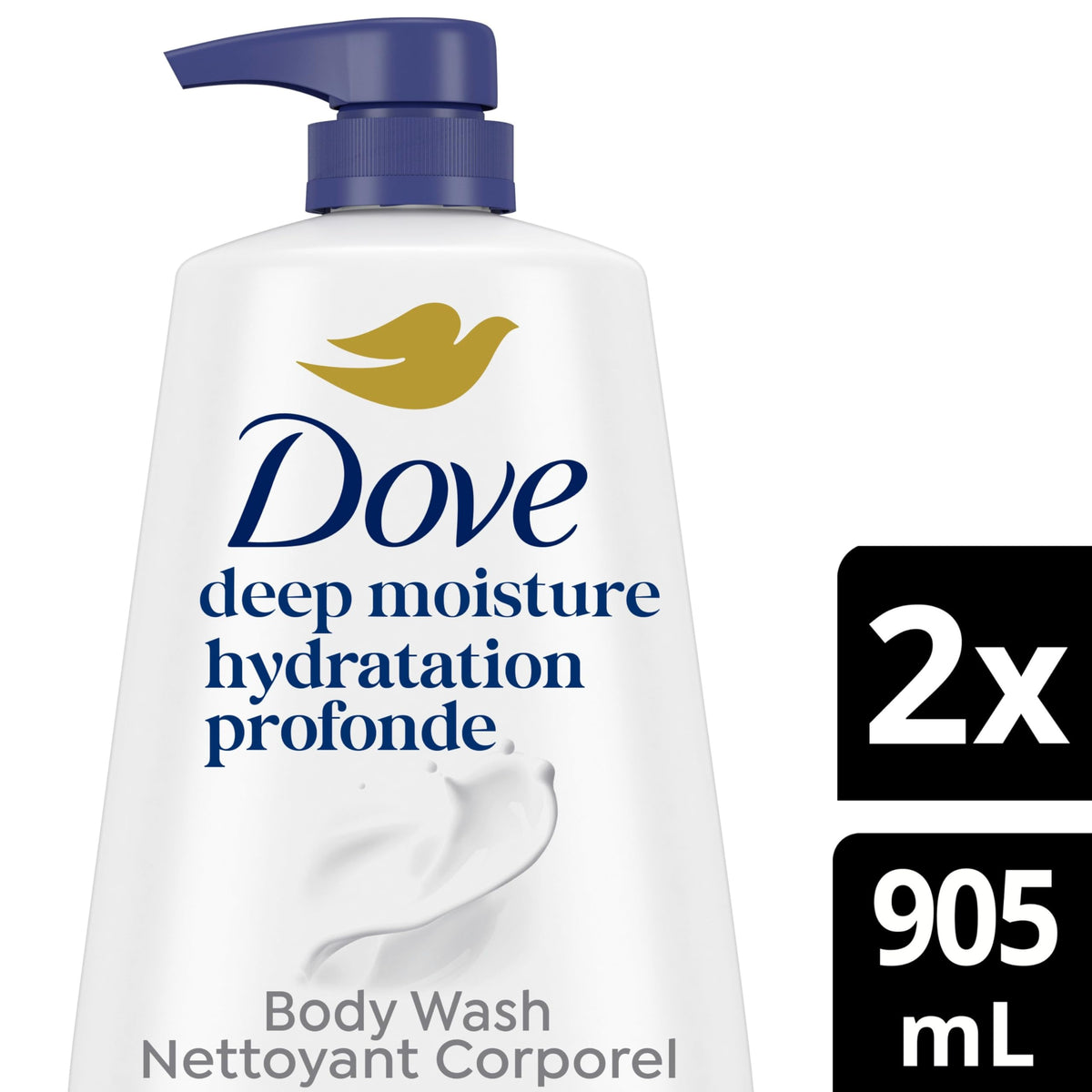 Dove Deep Moisture Body Wash, 905 ml (2 Pack)