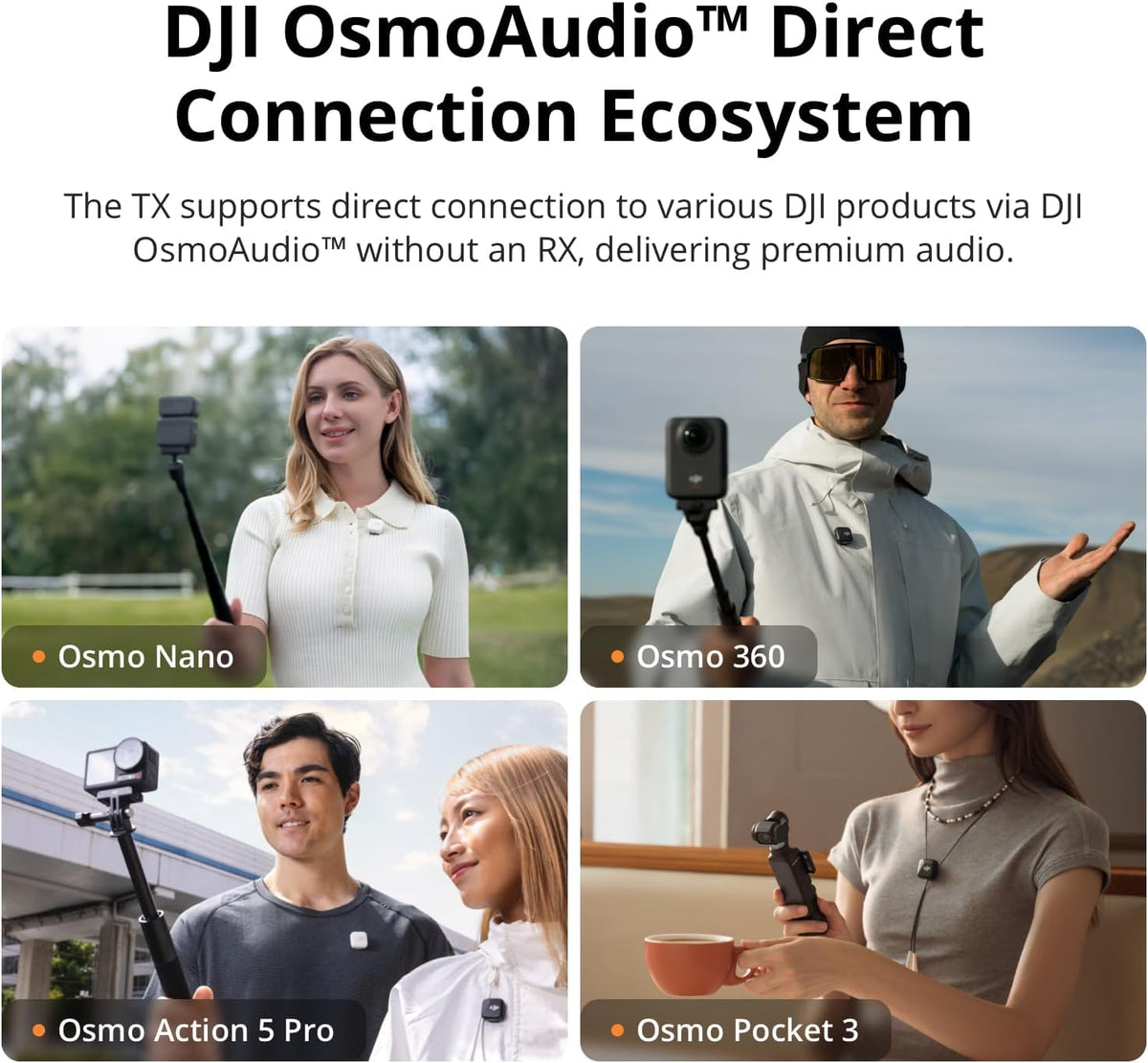 DJI Mic Mini Wireless Microphone, 2 TX + 1 Mobile RX