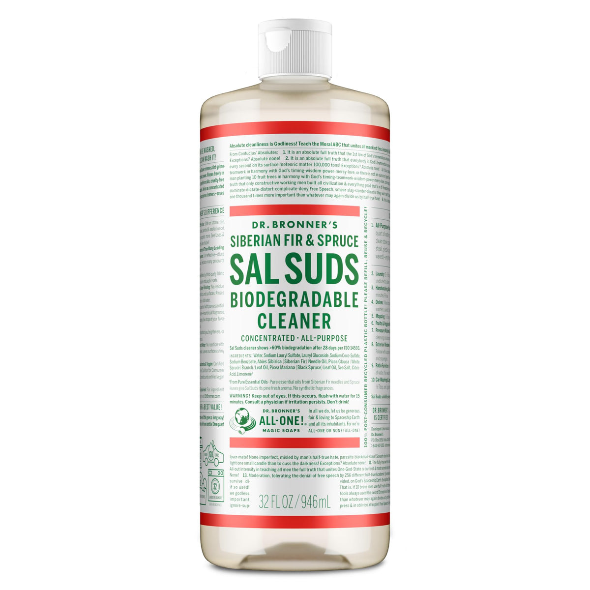 Dr. Bronner's Sal Suds Biodegradable Cleaner, 946 mL