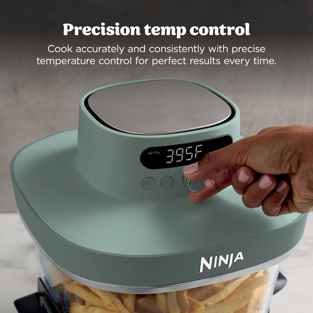 Ninja Crispi Pro 6-in-1 Glass Air Fryer, Ash Grey, AS101CDG