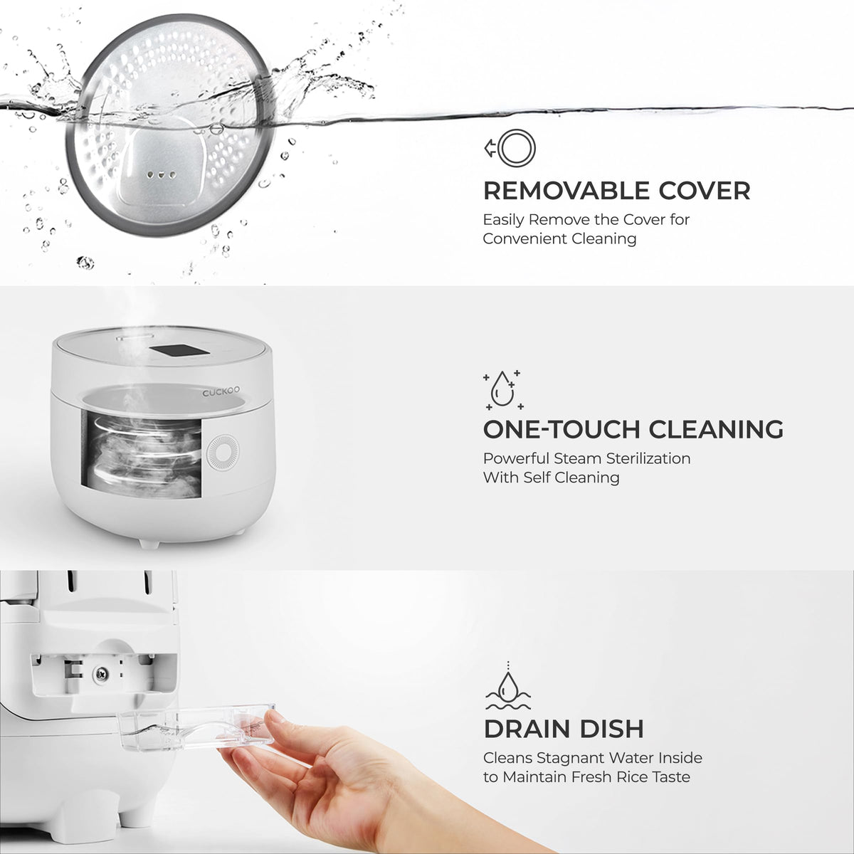 CUCKOO Micom Rice Cooker, 3 Cup Uncooked, White (CR-0375FW)