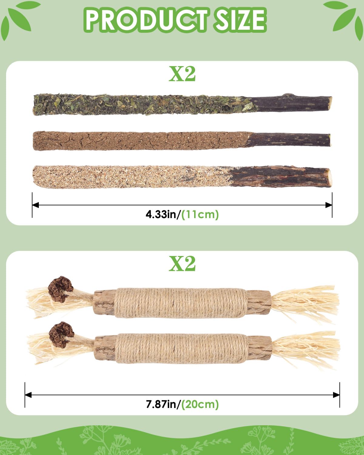TINDTOP Silvervine Sticks for Cats, 10 Pack