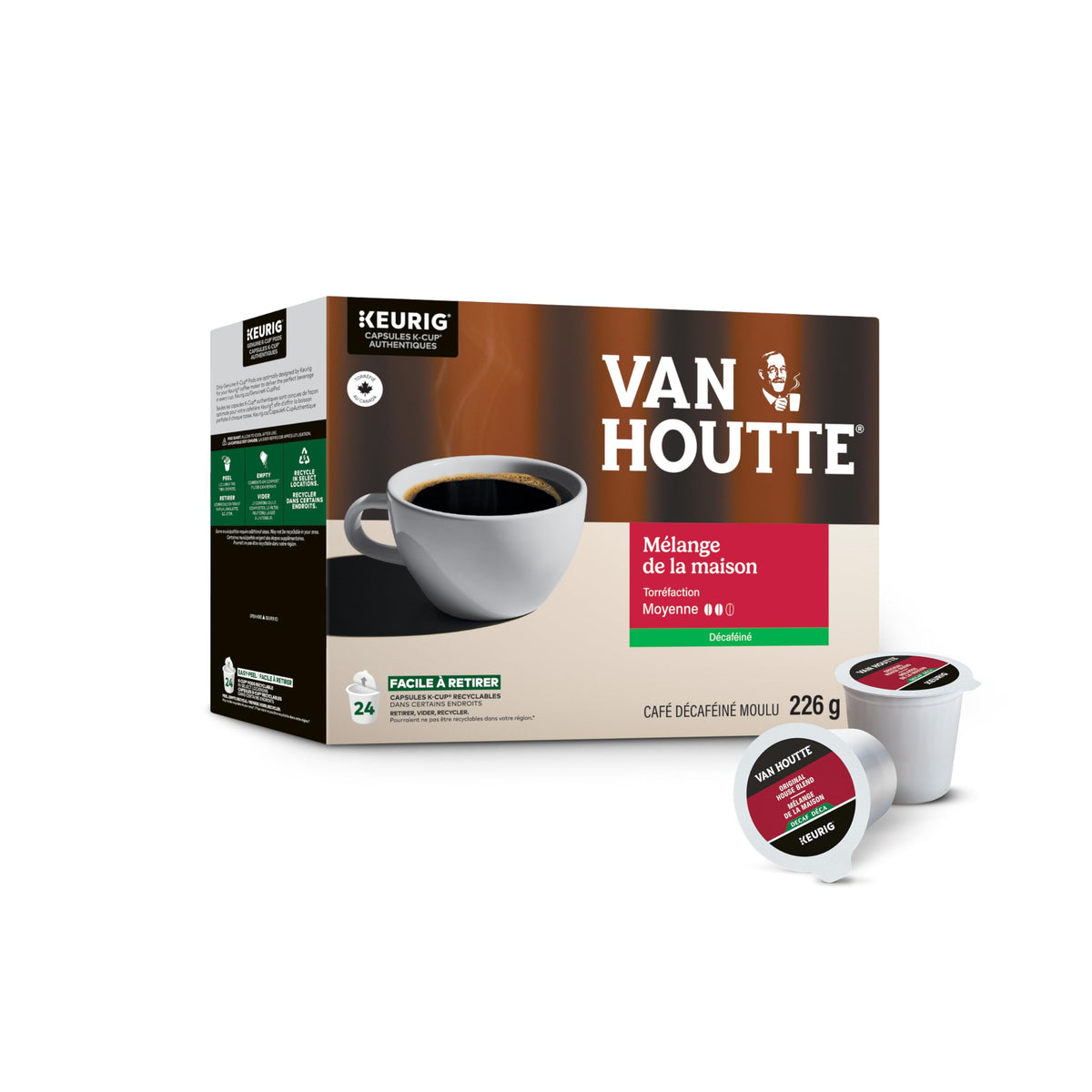 Van Houtte Original House Blend Decaf K-Cup Pods, 24 Count