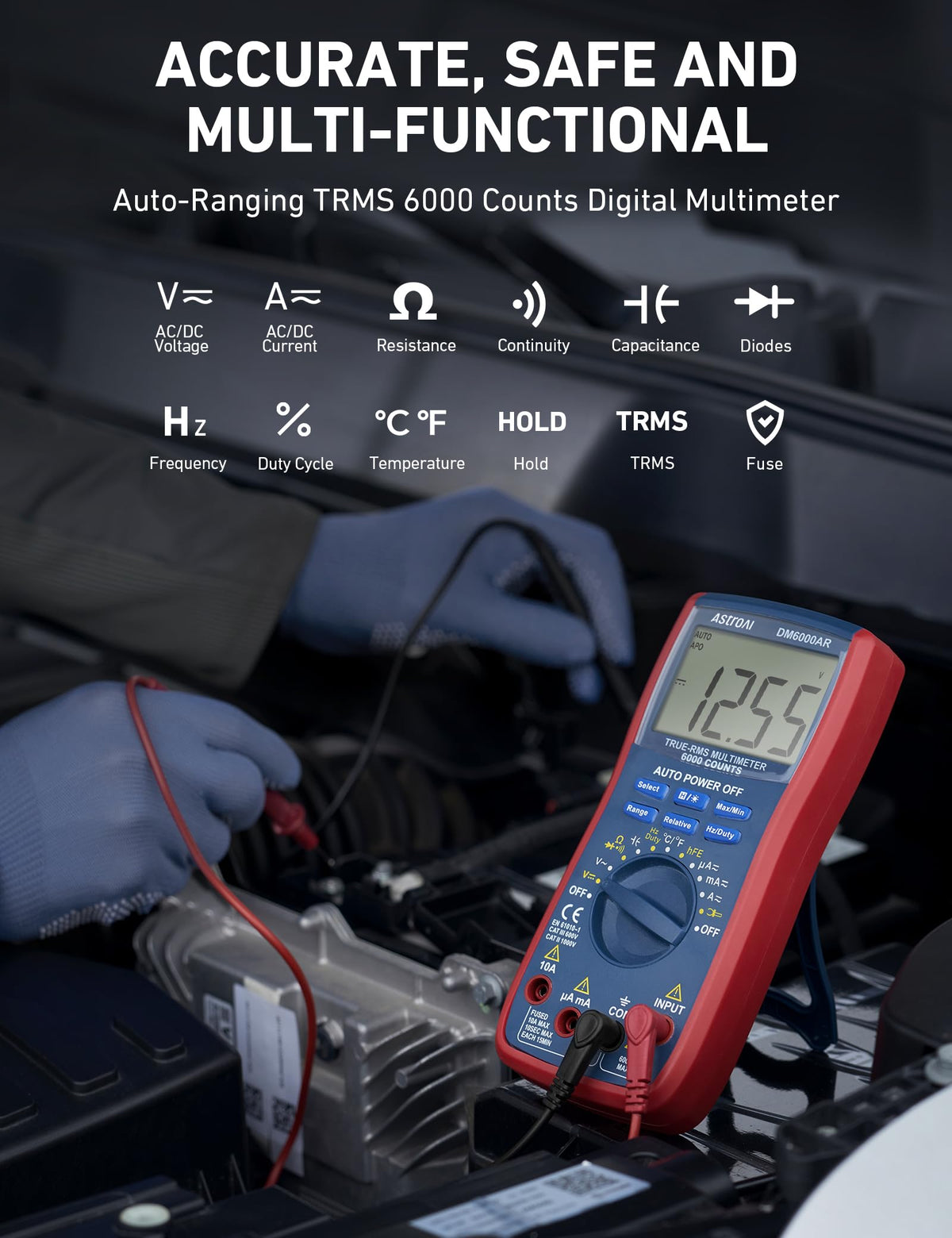 AstroAI Digital Multimeter 6000, Blue