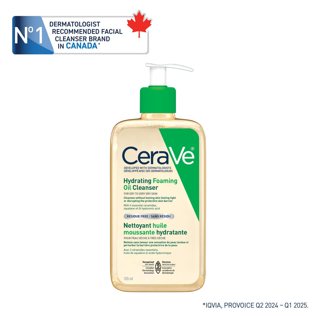 CeraVe Hydrating Oil Cleanser for Face, 562 mL