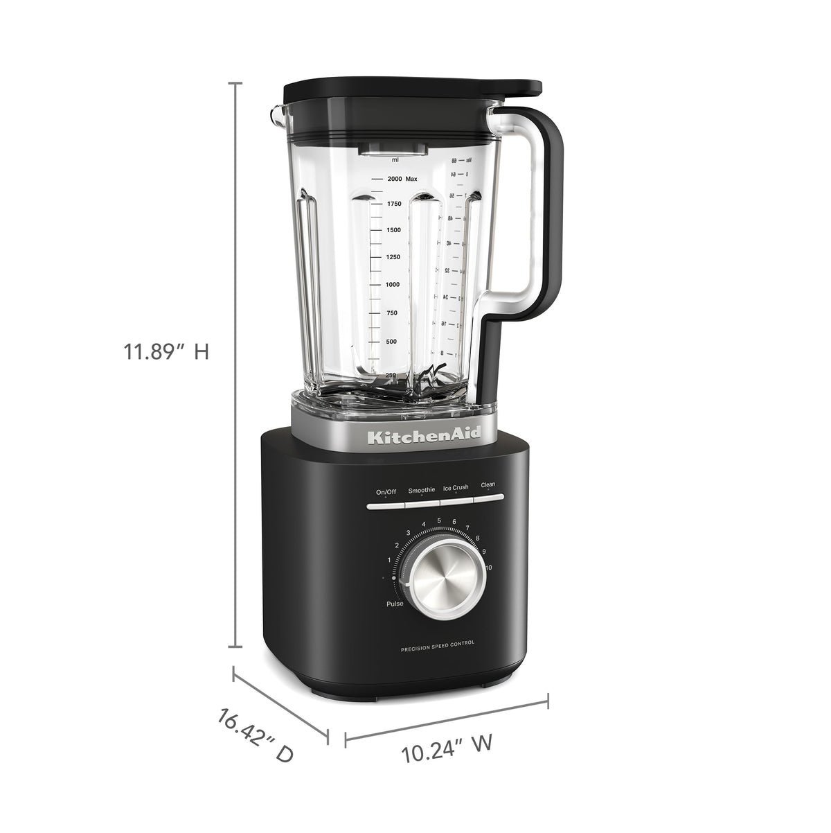 KitchenAid Pure Power Blender KSB2072BM, Black Matte