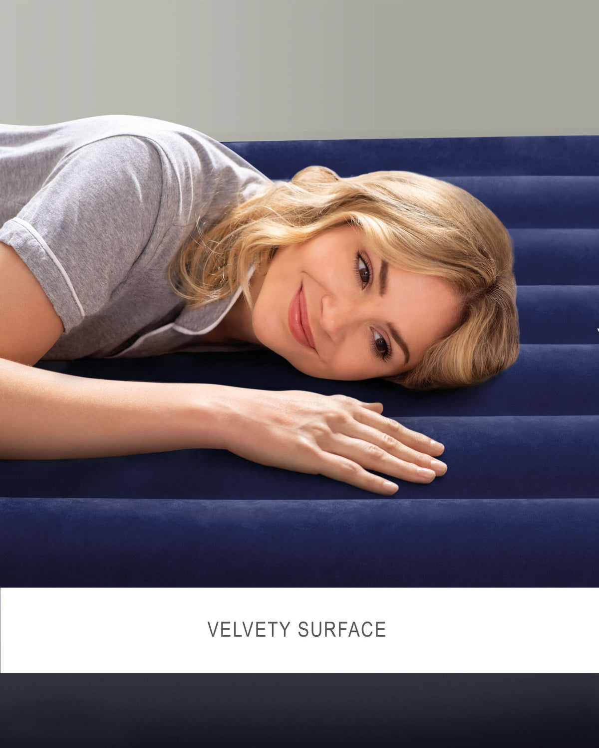 INTEX 64757E Dura-Beam Downy Air Mattress, Twin, 10"