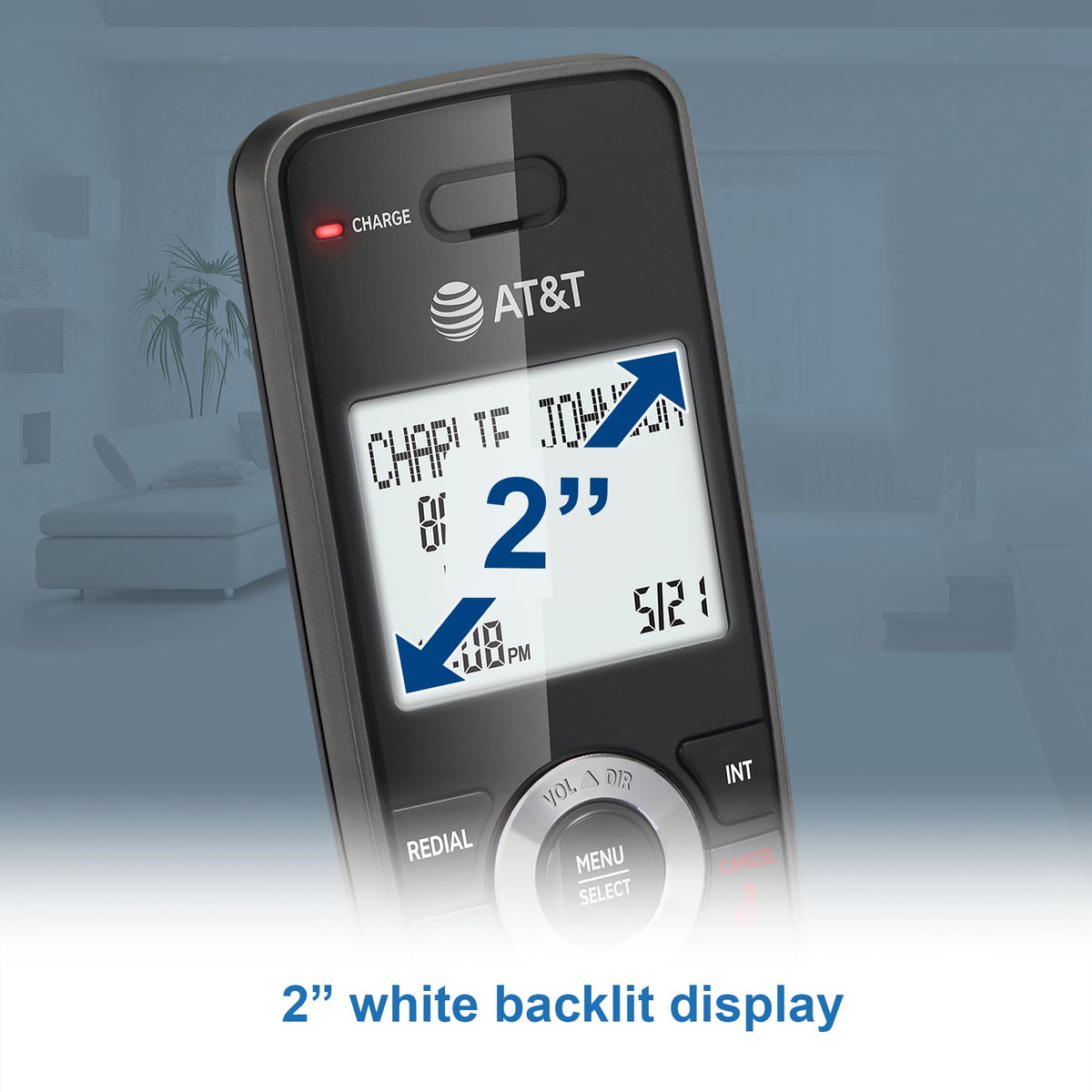 AT&T GL2101-2 DECT 6.0 Cordless Phone, 2 Handsets, Graphite & Black