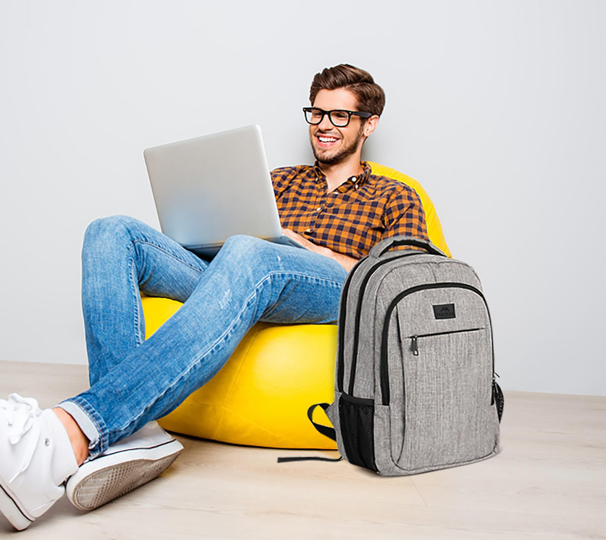MATEIN Anti-Theft Travel Laptop Backpack, 15.6 Inch, Grey