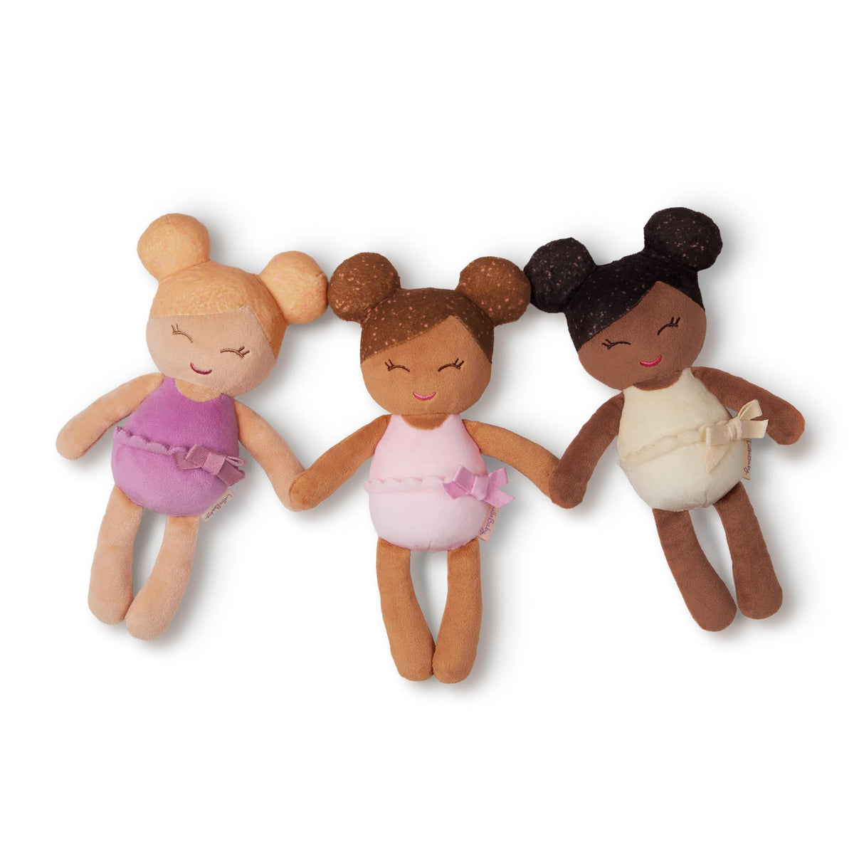 LullaBaby Bath Baby Dolls, Water Play Set with Pink Basket