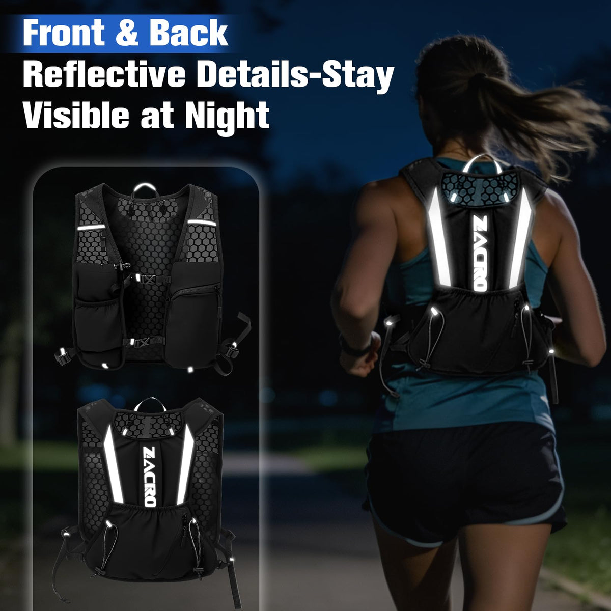 Zacro Running Hydration Vest with 2L Water Bladder