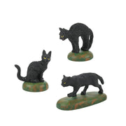 Department 56 Village Accessories Halloween a Clowder of Cats Figurine Set