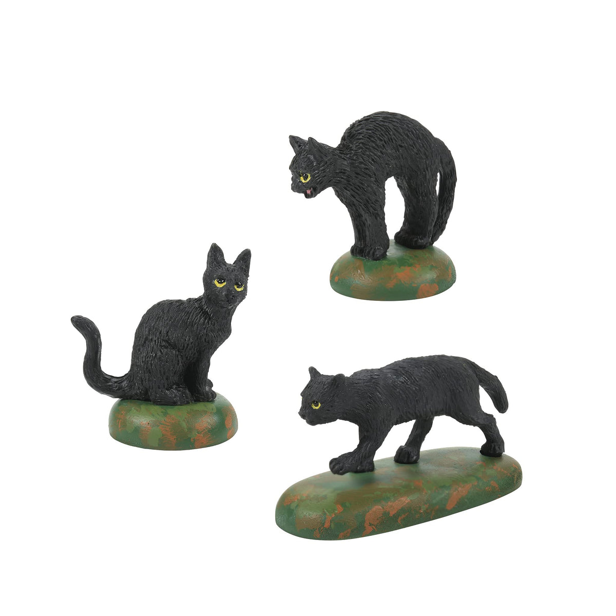 Department 56 Village Accessories Halloween a Clowder of Cats Figurine Set