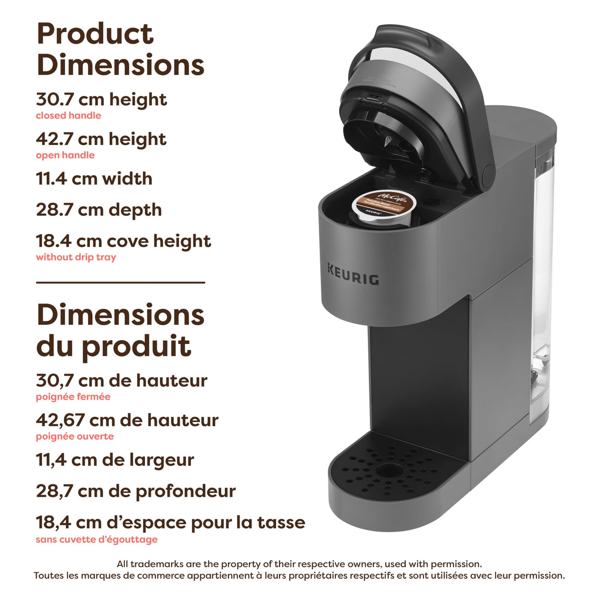Keurig K-Mini Go Single Serve Coffee Maker, Grey