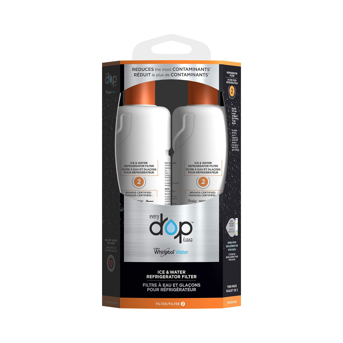 EveryDrop Refrigerator Water Filter, EDRARXD12B (Filter 2), 2-Pack