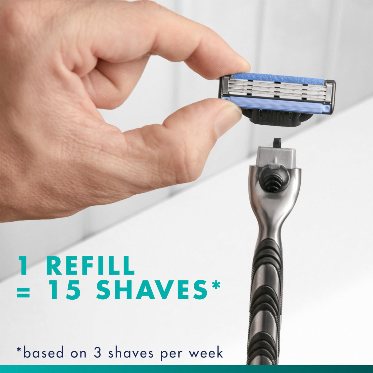 Gillette Mach3 Men's Razor Blade Refills, 12 Refills