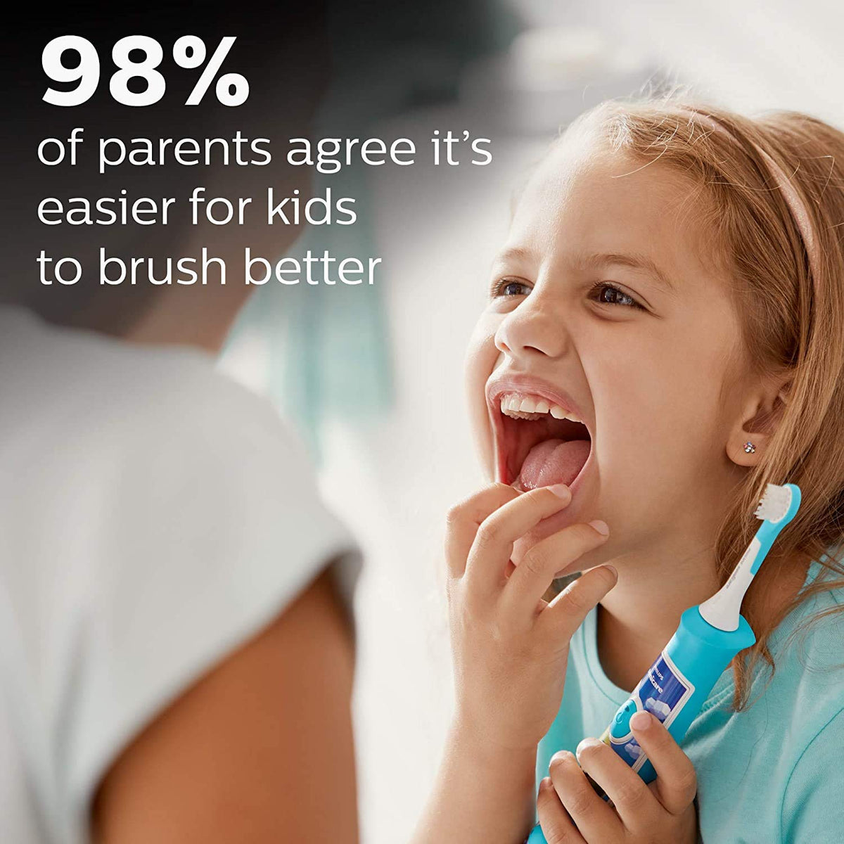 Philips Sonicare for Kids Rechargeable Toothbrush, Pink, HX6351/41
