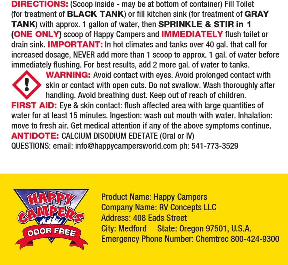 Happy Campers RV Toilet Treatment, 18 Treatments
