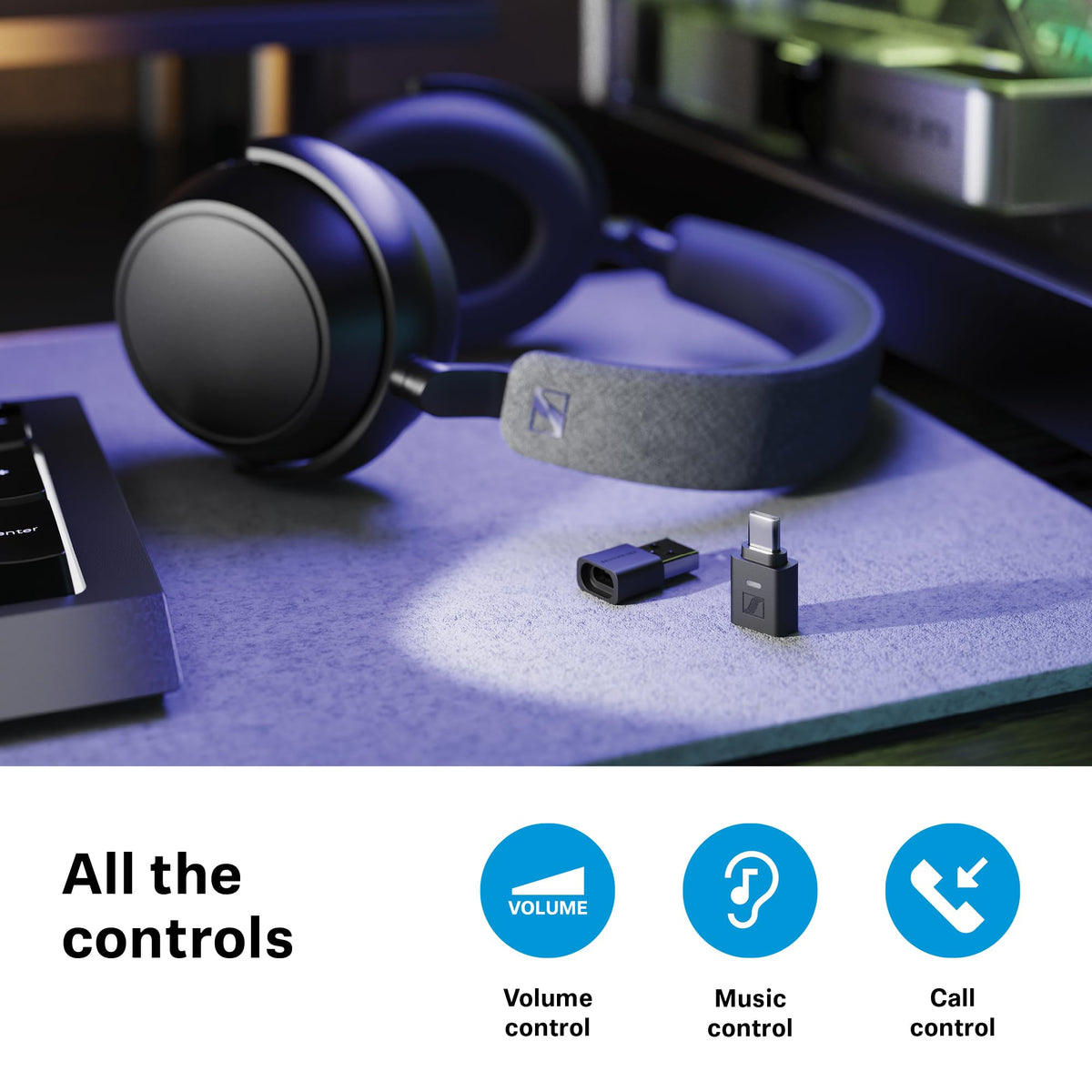 Sennheiser BTD 700 Bluetooth Dongle, Auracast, USB-C and USB-A