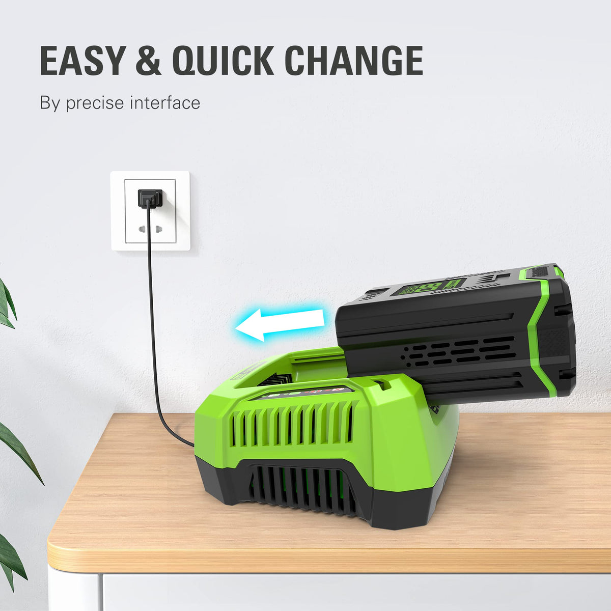 Greenworks PRO 80V Single Port Rapid Battery Charger (GCH8040)