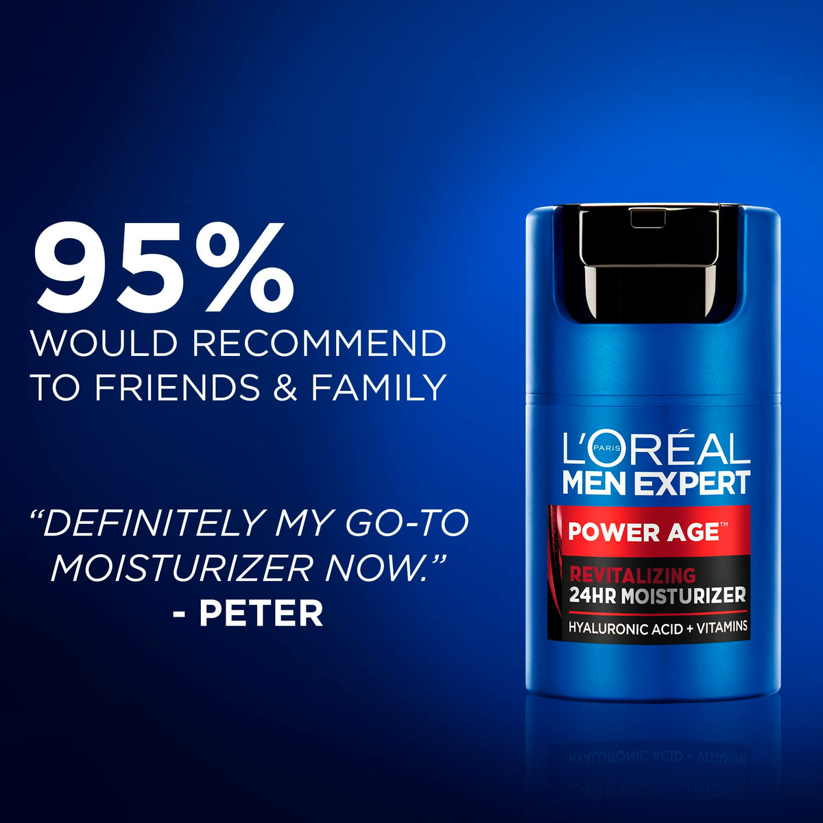 L'Oréal Paris Men Expert 24HR Hydrating Moisturizer for Men, 50 mL